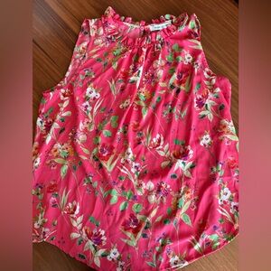 Rose & Olive Floral Sleeveless Blouse